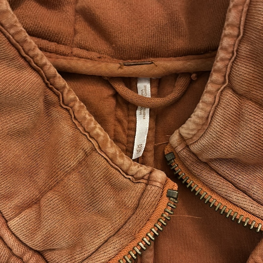Free People Dolman quilted jacket terracotta orange XS - Picture 6 of 7